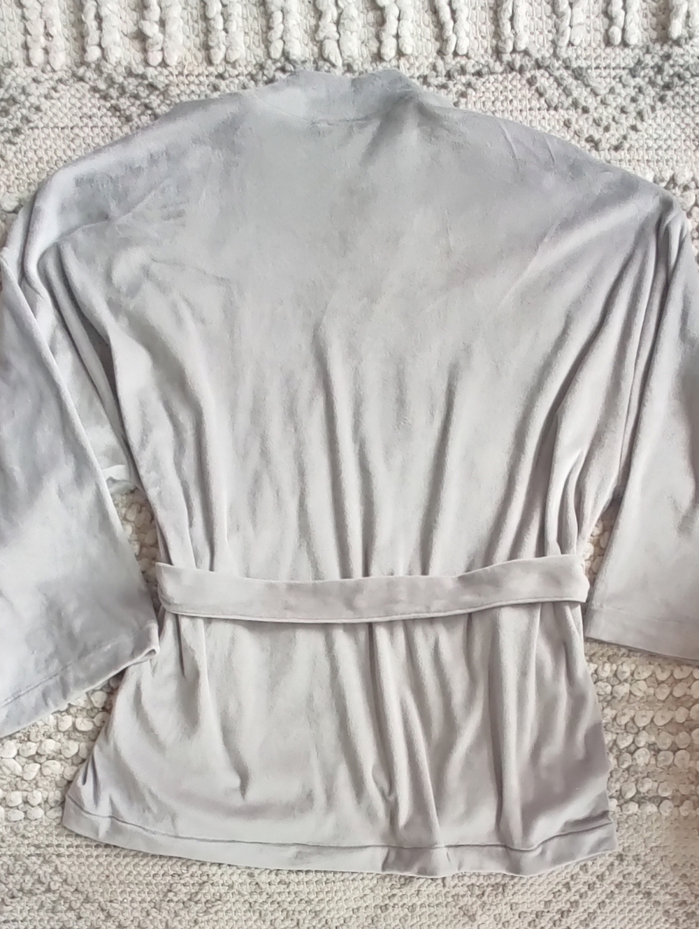 Skims Valour Short Robe In Gray Size Medium - Picture 5 of 6
